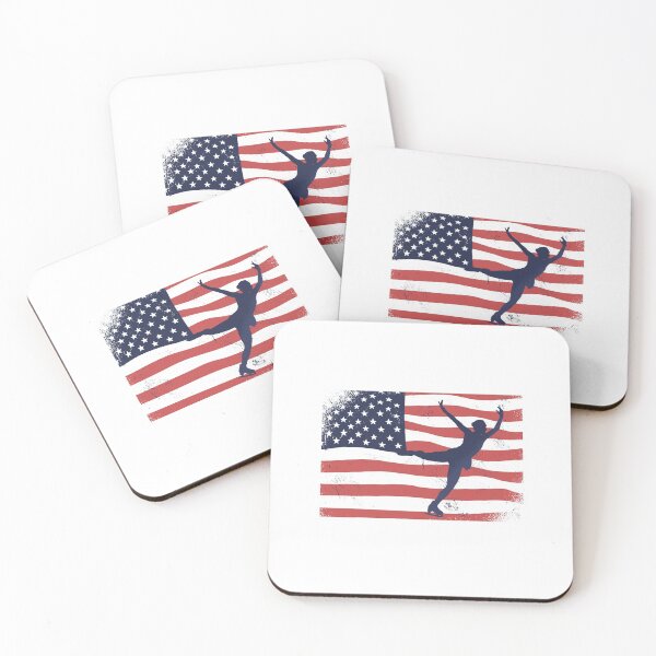 Item preview, Ice Skating Ice Skating Figure Skating USA Flag designed and sold by DerSenat.