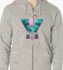 Miami flamingo Zipped Hoodie