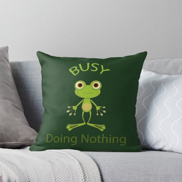 Item preview, Cute green Frog Busy Doing Nothing  designed and sold by Type-Design.