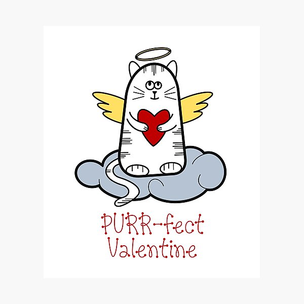 Item preview, PURR-fect Valentine designed and sold by PawsitiveMum.