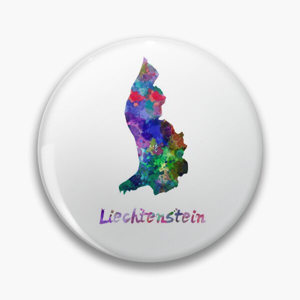 Item preview, Liechtenstein watercolor map designed and sold by paulrommer.