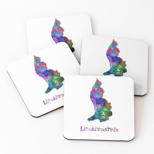 Item preview, Liechtenstein watercolor map designed and sold by paulrommer.