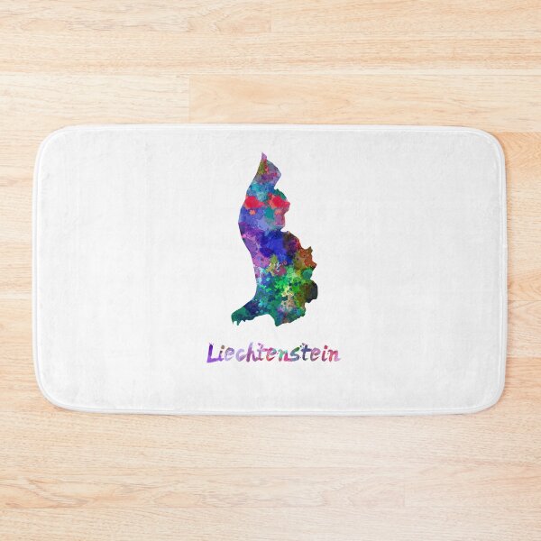 Item preview, Liechtenstein watercolor map designed and sold by paulrommer.