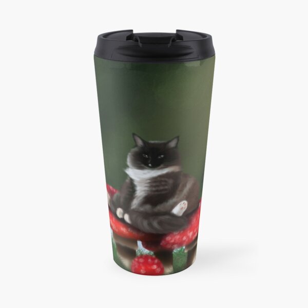Mushroom Cat Travel Mug