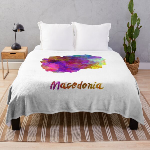 Item preview, Macedonia watercolor map designed and sold by paulrommer.