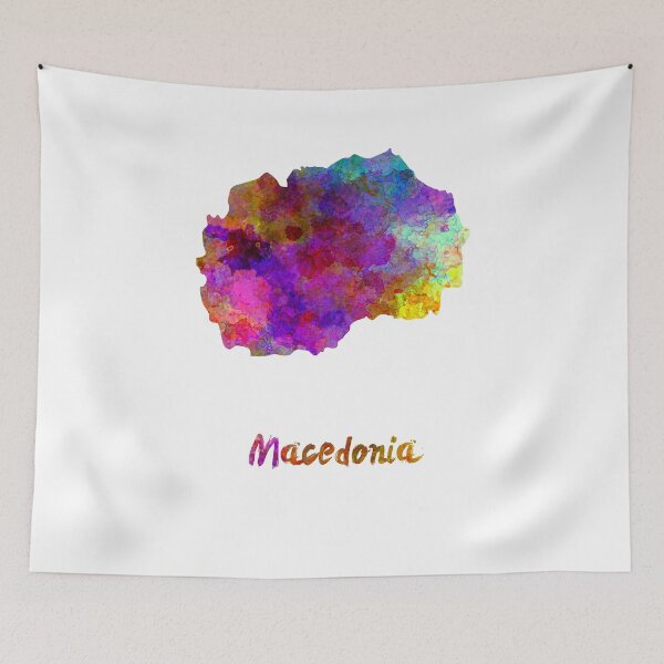 Item preview, Macedonia watercolor map designed and sold by paulrommer.