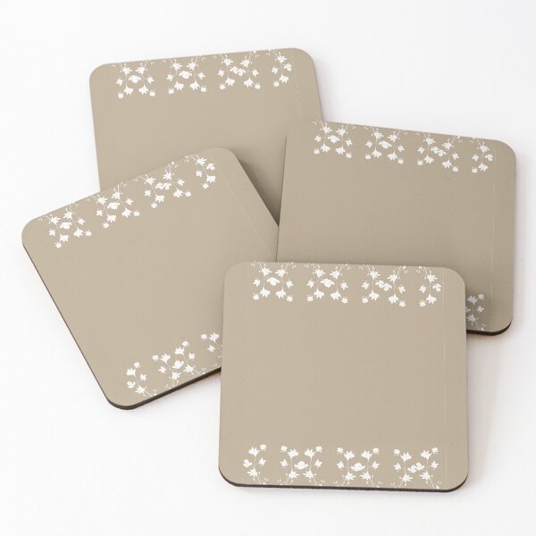 Item preview, Brown and White flowers designed and sold by ihanatiimi.