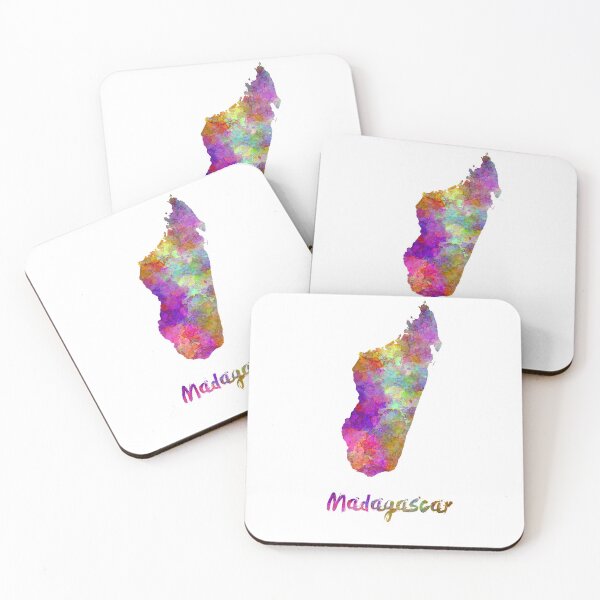 Item preview, Madagascar watercolor map designed and sold by paulrommer.