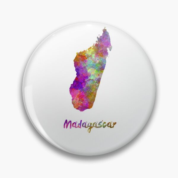 Item preview, Madagascar watercolor map designed and sold by paulrommer.
