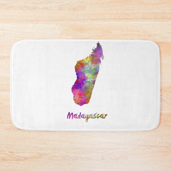 Item preview, Madagascar watercolor map designed and sold by paulrommer.