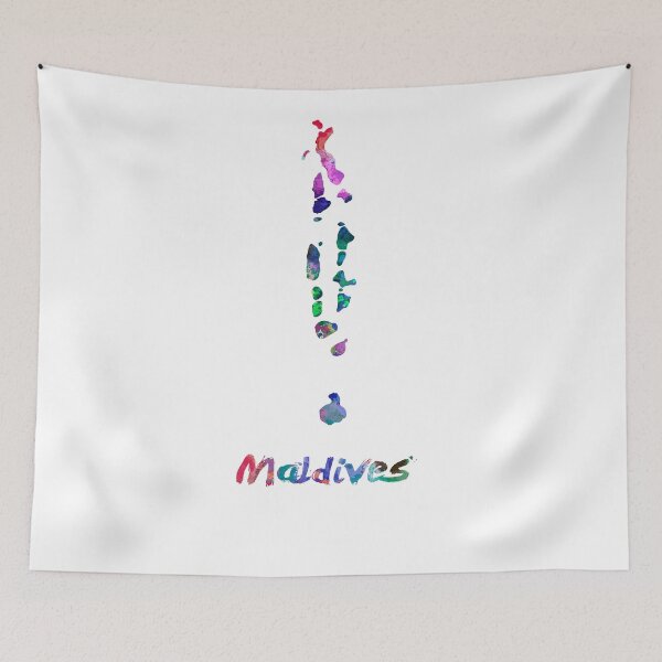 Item preview,  Maldives watercolor map designed and sold by paulrommer.