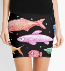 rainbow fish in the dark Mini Skirt
