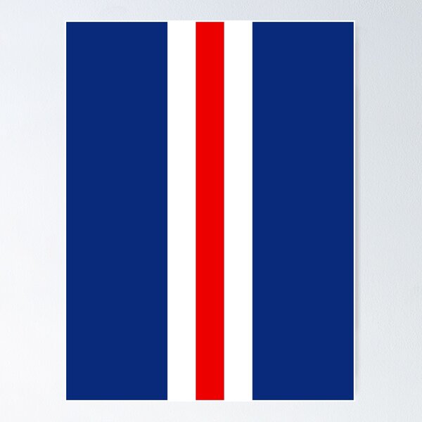 Item preview, Retro American Football Stripes Buffalo Blue, White, Red  designed and sold by Sporting Colour.