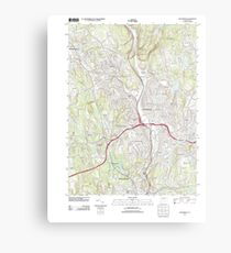 USGS TOPO Map Connecticut CT Waterbury 20120523 TM Metal Print