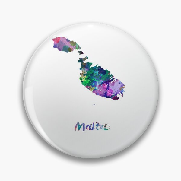 Item preview, Malta watercolor map designed and sold by paulrommer.