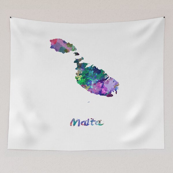Item preview, Malta watercolor map designed and sold by paulrommer.