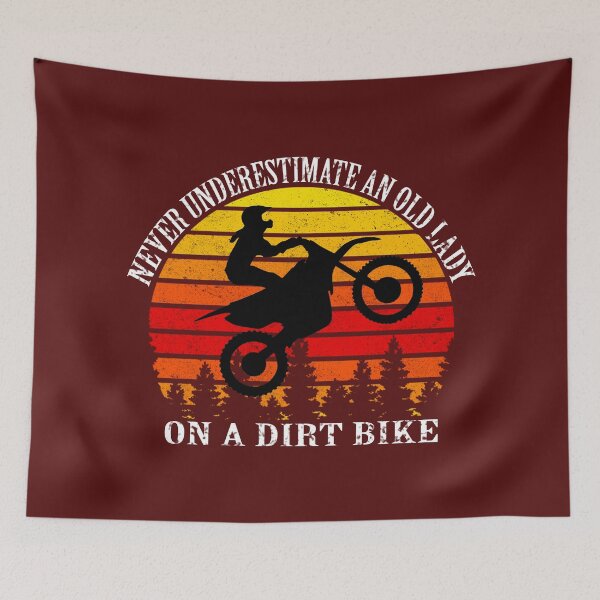 Item preview, never underestimate an old lady on a dirt bike designed and sold by Soithside87.
