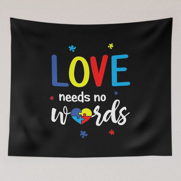 Item preview, Best Autism Warrior Shirt Love Needs No Words Puzzle Autistic Awareness T Shirt designed and sold by tuanitus.