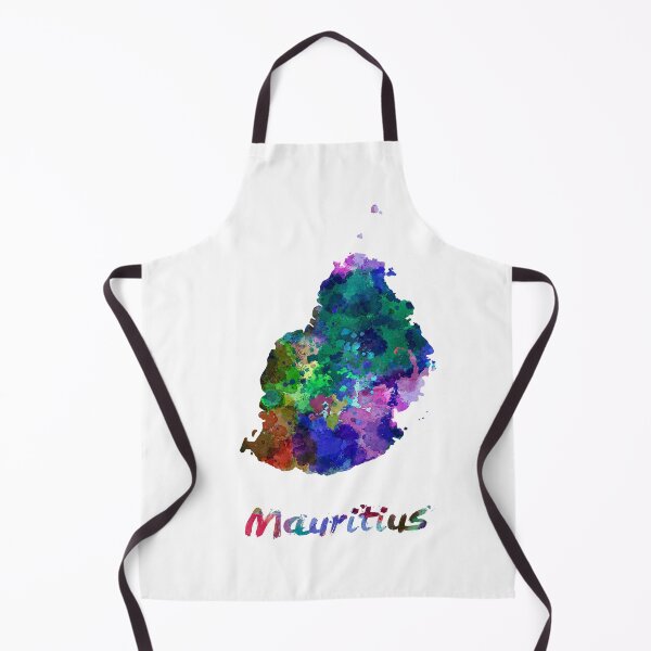 Item preview, Mauritius watercolor map designed and sold by paulrommer.