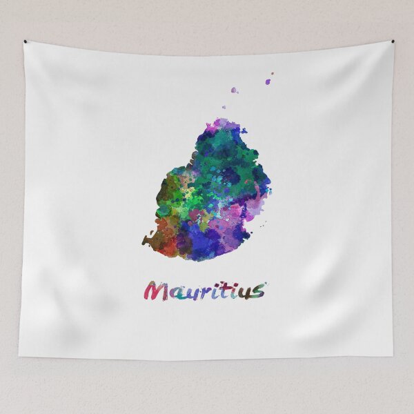 Item preview,  Mauritius watercolor map designed and sold by paulrommer.