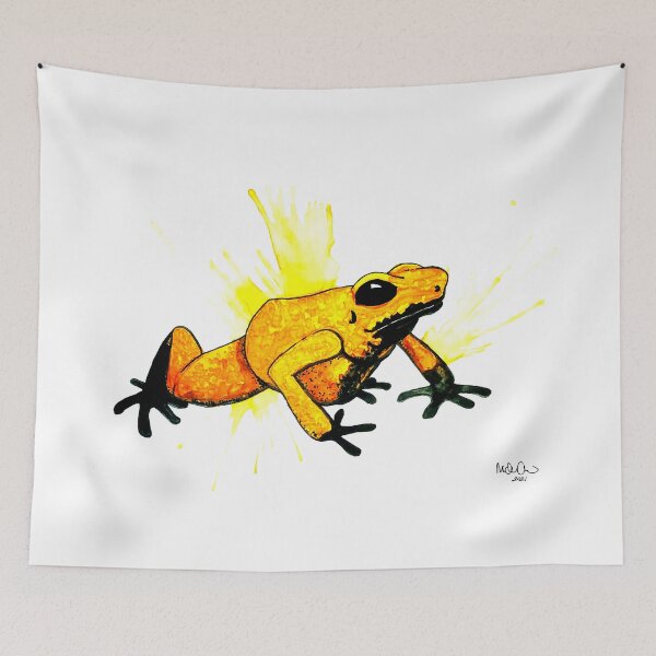 Item preview, Dendorbates Terribilis Orange Dart Frog Watercolor designed and sold by Gyngr-art.