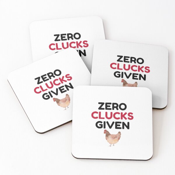 Item preview, Zero Clucks Given - Black and Red Chicken Design designed and sold by katiekendall.