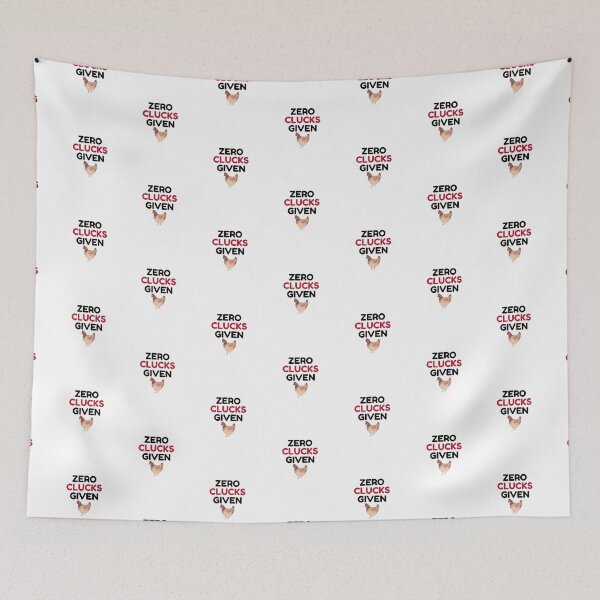 Item preview, Zero Clucks Given - Black and Red Chicken Design designed and sold by katiekendall.