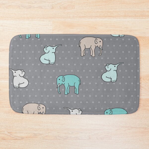 Item preview, Grey with Multicoloured Elephants Design designed and sold by shadowbright.