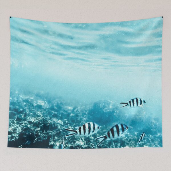 Item preview, snorkeling view - blue water with fishes - ocean view designed and sold by Youandthenorth.