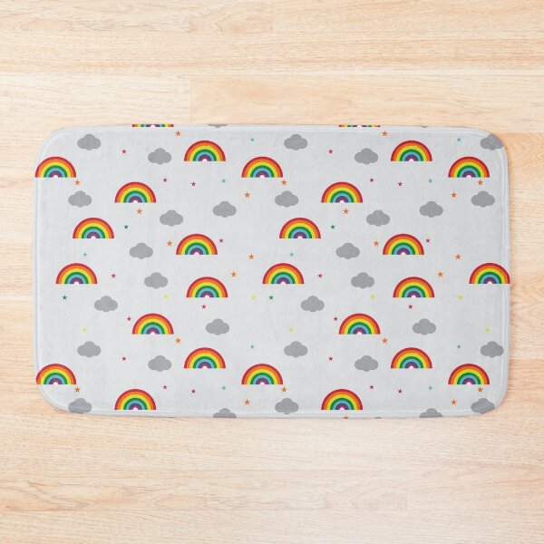 Item preview, White with Rainbows and Clouds Design designed and sold by shadowbright.