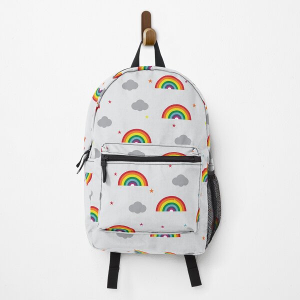 Item preview, White with Rainbows and Clouds Design designed and sold by shadowbright.