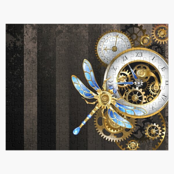 Steampunk Pitbull Dog in Clockwork Glassess Steampunk Gift #1 Jigsaw Puzzle