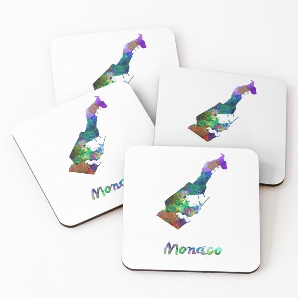 Item preview,  Monaco watercolor map designed and sold by paulrommer.