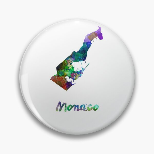 Item preview,  Monaco watercolor map designed and sold by paulrommer.