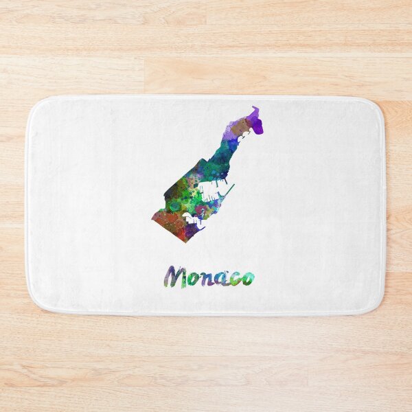Item preview,  Monaco watercolor map designed and sold by paulrommer.