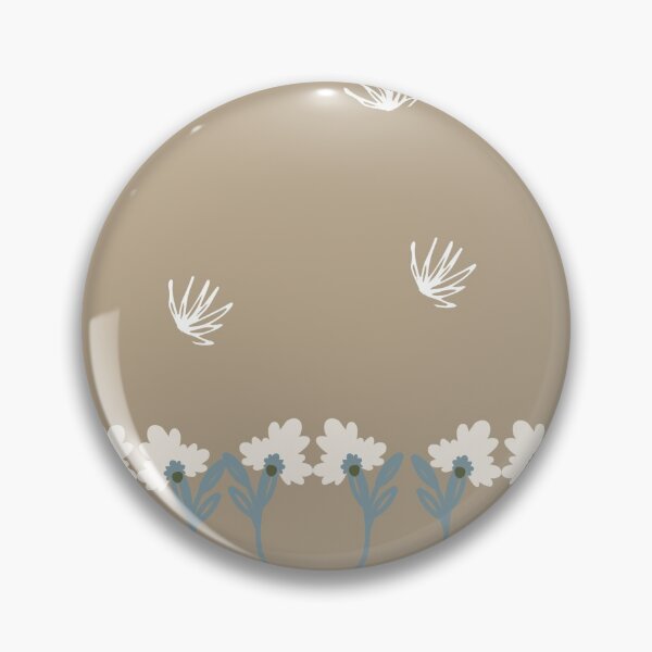 Item preview, White and blue flowers on subtle brown backdrop designed and sold by ihanatiimi.