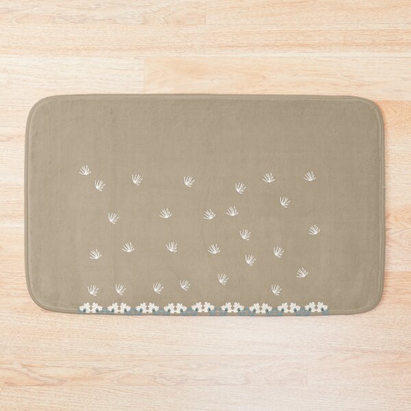 Item preview, White and blue flowers on subtle brown backdrop designed and sold by ihanatiimi.