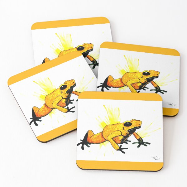 Item preview, Dendorbates Terribilis Orange Dart Frog Watercolor designed and sold by Gyngr-art.