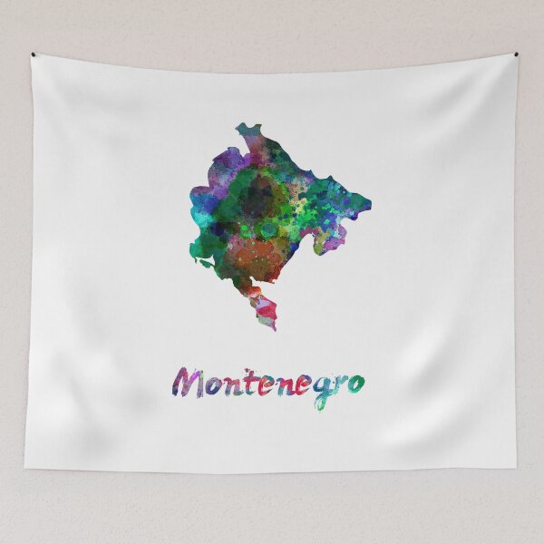Item preview,  Montenegro watercolor map designed and sold by paulrommer.