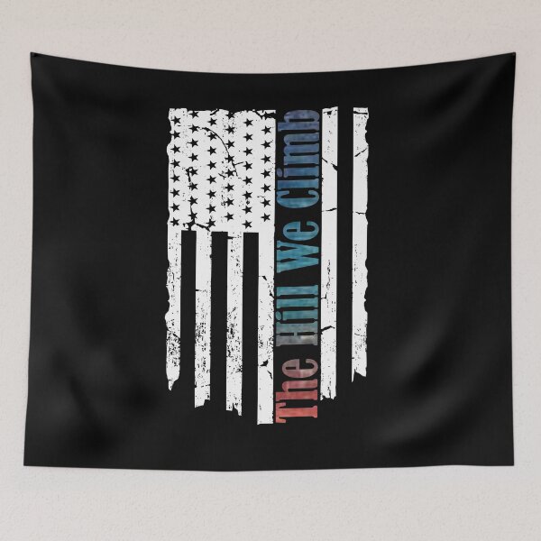 Item preview, The Hill We Climb American Distress Vintage Flag Souvenir designed and sold by daybreakagain.