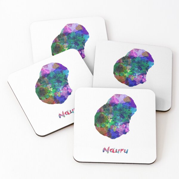 Item preview, Nauru watercolor map designed and sold by paulrommer.