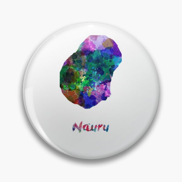 Item preview, Nauru watercolor map designed and sold by paulrommer.
