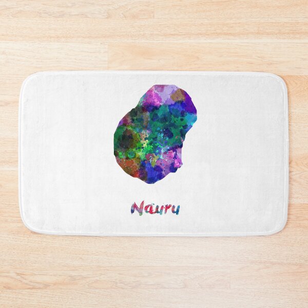 Item preview, Nauru watercolor map designed and sold by paulrommer.