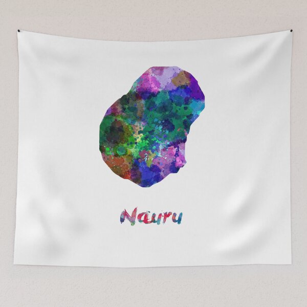 Item preview, Nauru watercolor map designed and sold by paulrommer.