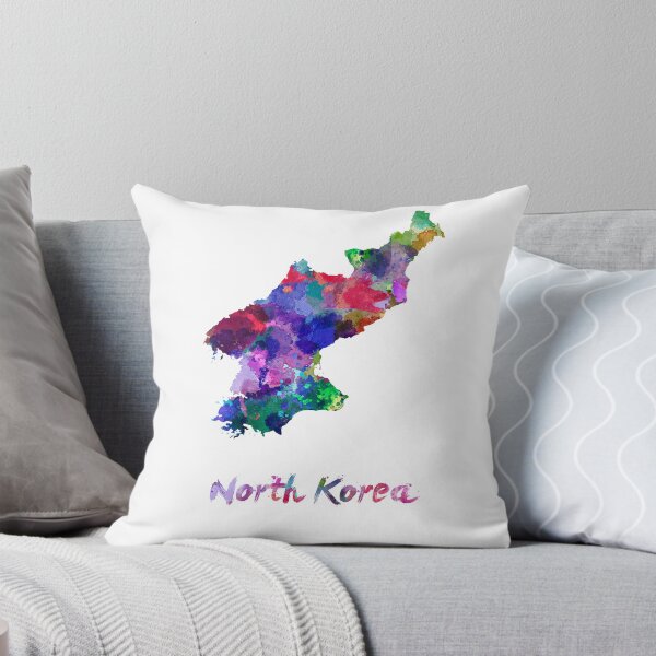 Item preview, North korea watercolor map designed and sold by paulrommer.