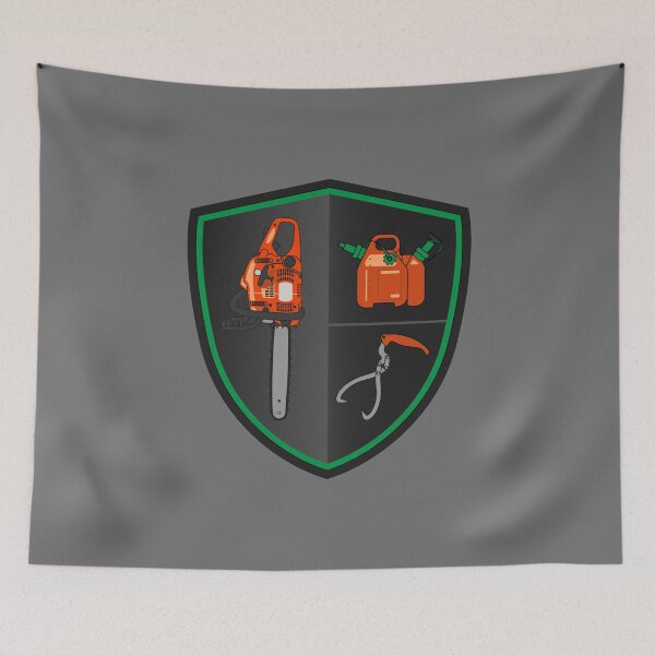 Item preview, Chainsaw Coat of Arms - Timber tong, Combi fuel can designed and sold by LaftaDesign.