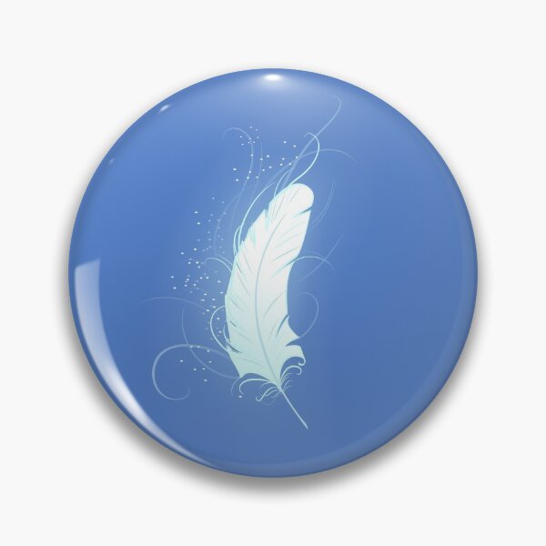 Item preview, White angel feather on blue background designed and sold by Blackmoon9.