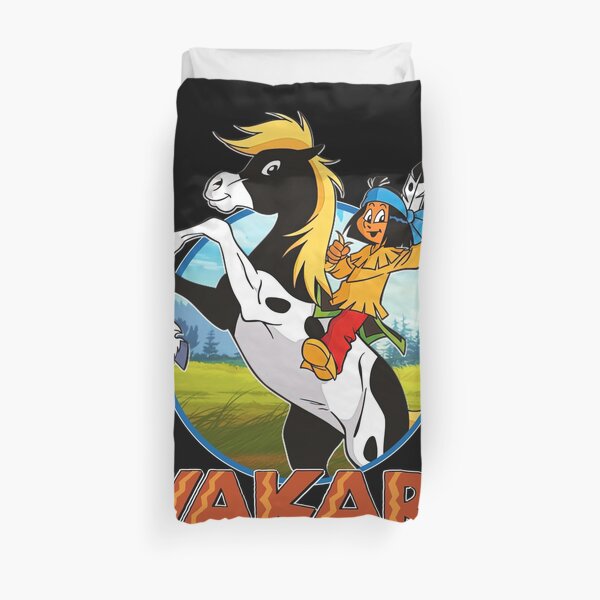Yakari et Petit Tonnerre (Lil Thunder) Duvet Cover