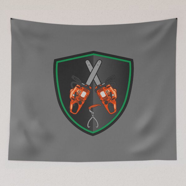 Item preview, Chainsaw Coat of Arms - Timber tong designed and sold by LaftaDesign.