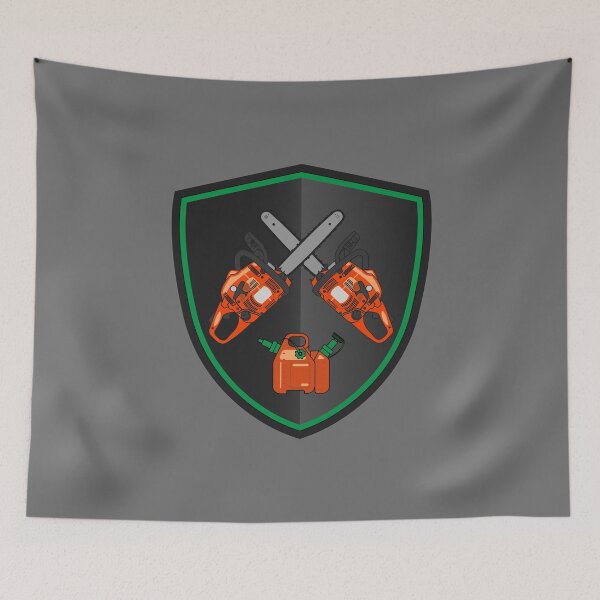 Item preview, Chainsaw Coat of Arms - Combi fuel can designed and sold by LaftaDesign.